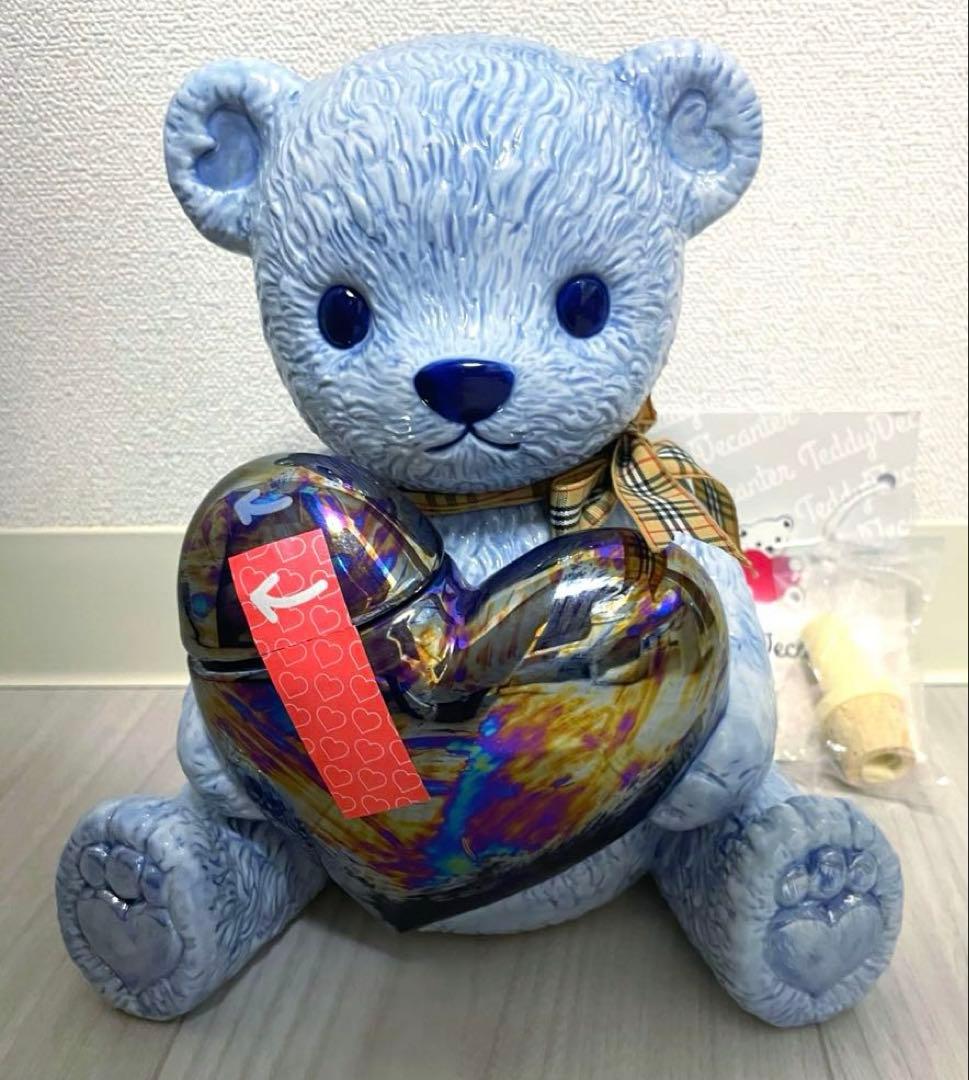 テディデキャンタ　Ayame ブランデー 飾り ボトル 青　ブルー　シャンパン