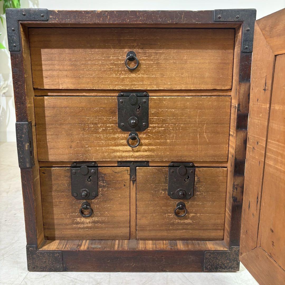 時代もの 船箪笥 船金庫 古民具 箪笥 銭箱 銭函 時代箪笥 小箪笥 時代箱