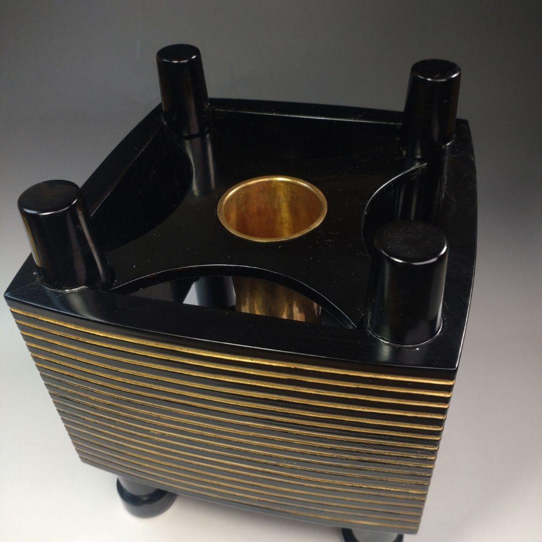 イ221 花入『初瀬川　柳庵』『柳庵好　金線糸巻花生　漆塗　共箱』茶道具