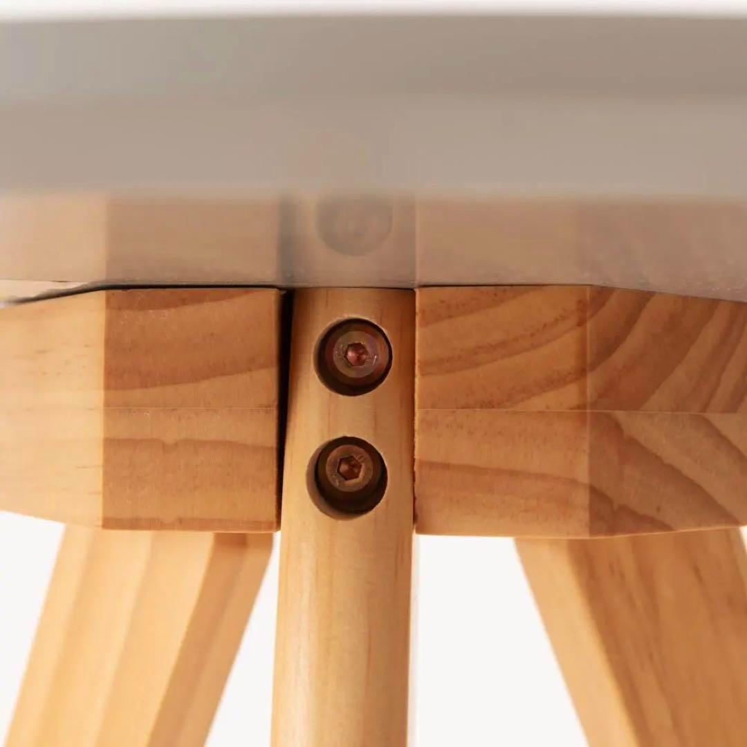 北欧 木製 サイドテーブル グレー ベッド ソファー コーヒー ロー 丸 花台