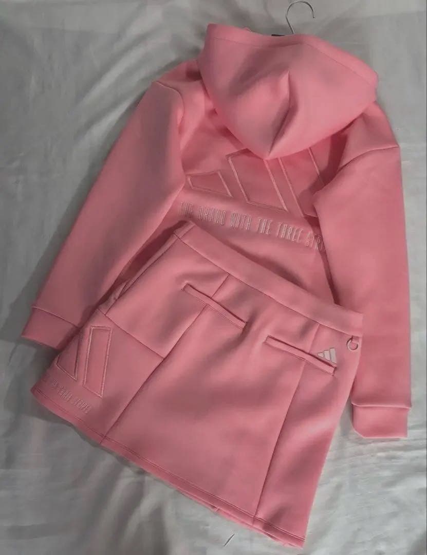 専用さま…未使用　adidas ダンボールニットセットアップ　ピンク フーディー