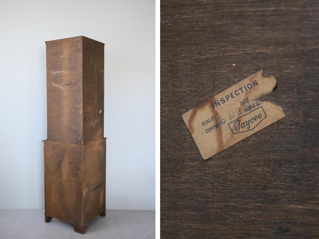 英国アンティークJC製コーナーキャビネット/ディスプレイ棚/食器棚(91-26)