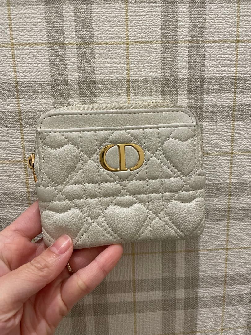 DIOR　ディオール　CARO LAVENDER ウォレット　ハート柄　小銭入れ