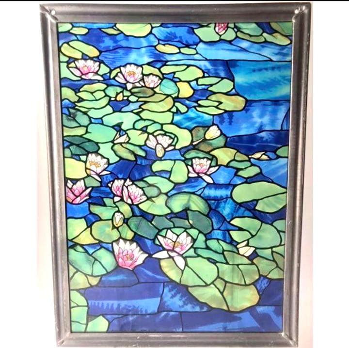 グラスマスターズ社 ヴィンテージ ステンドグラス 植物園 睡蓮の池 USA