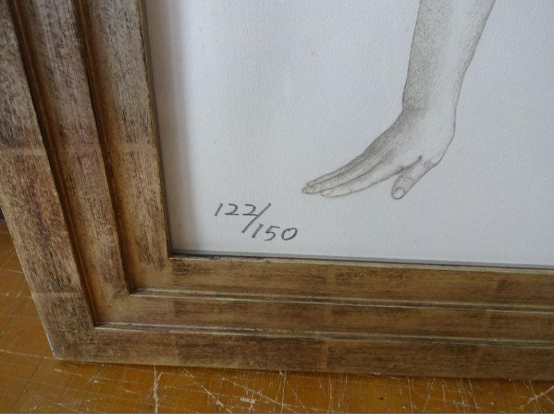 【本物】八島義郎 先生『憩いのひととき』石版画 122/150