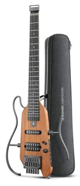 Donner HUSH-X エレキ トラベルギター マホガニ 旅行/出張/練習に