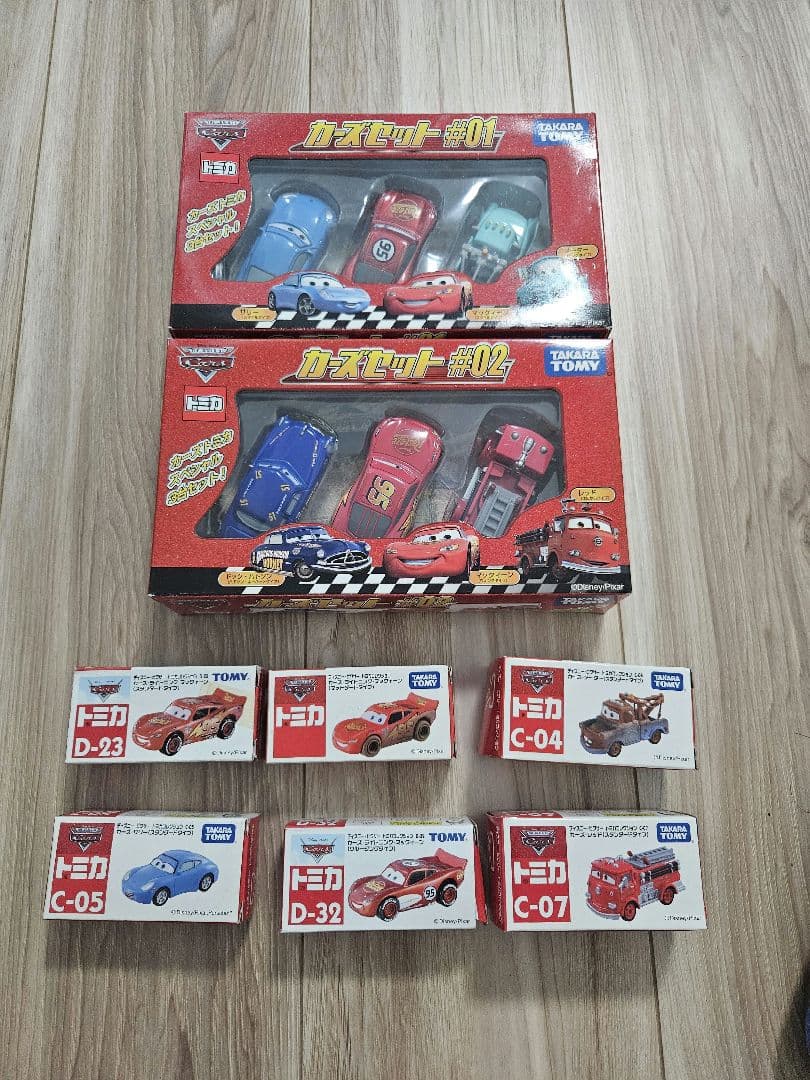 シ*ト様 カーズセット#01#02&トミカカーズ6台セット