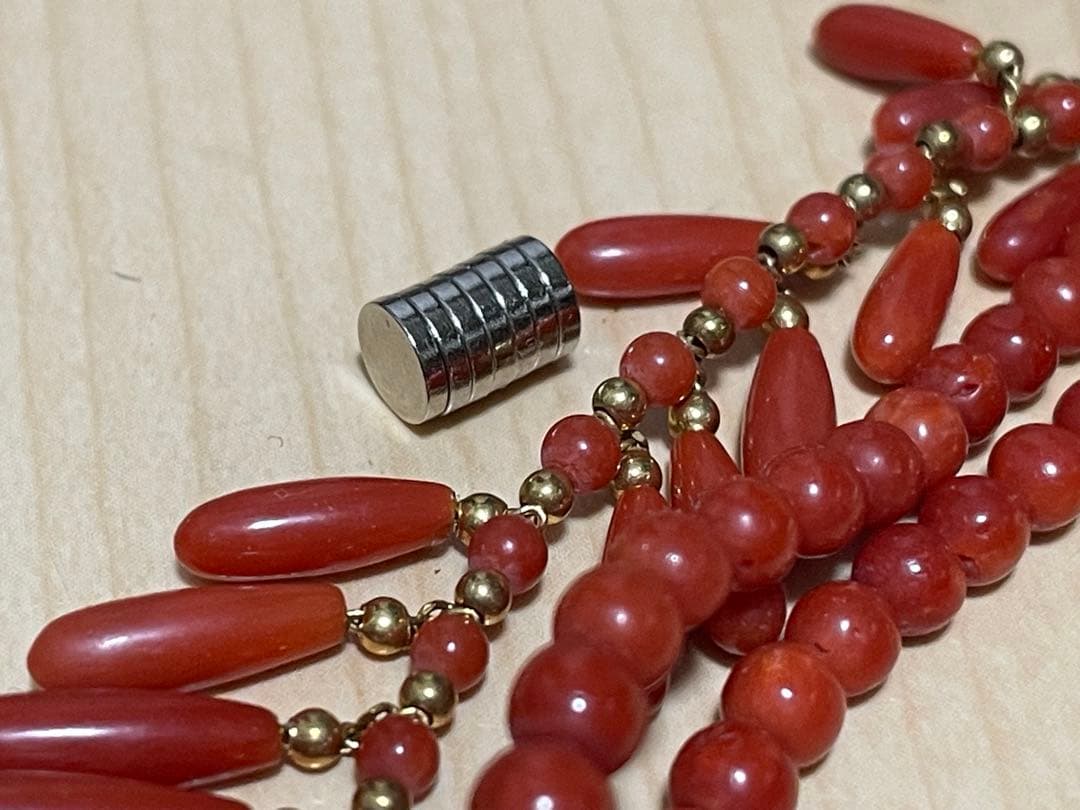 K18 赤サンゴ 珊瑚 ブローチ 飾り