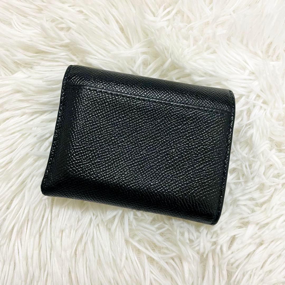 極美✨マルジェラ 三つ折り レザー 4ステッチ シボ革 ブラック