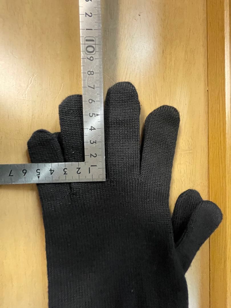 極美品）MONCLER モンクレール ロゴ　手袋 黒