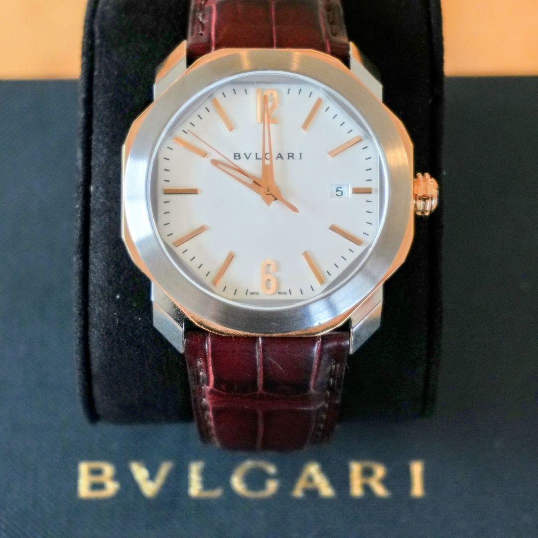 【美品・正規保証書付】ブルガリ オクト ローマ 102703 使用数回程度