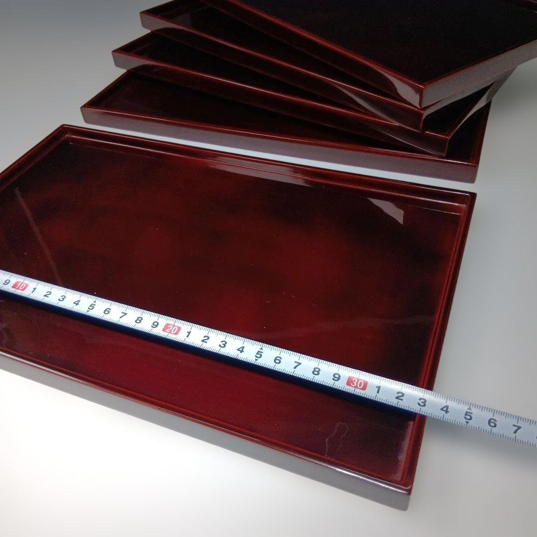 輪島塗　光栄堂　点心盆5枚　共箱