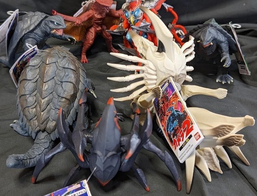 平成ガメラ＆登場怪獣（バンダイ）タグ付ムービーモンスター コンプリート７体セット