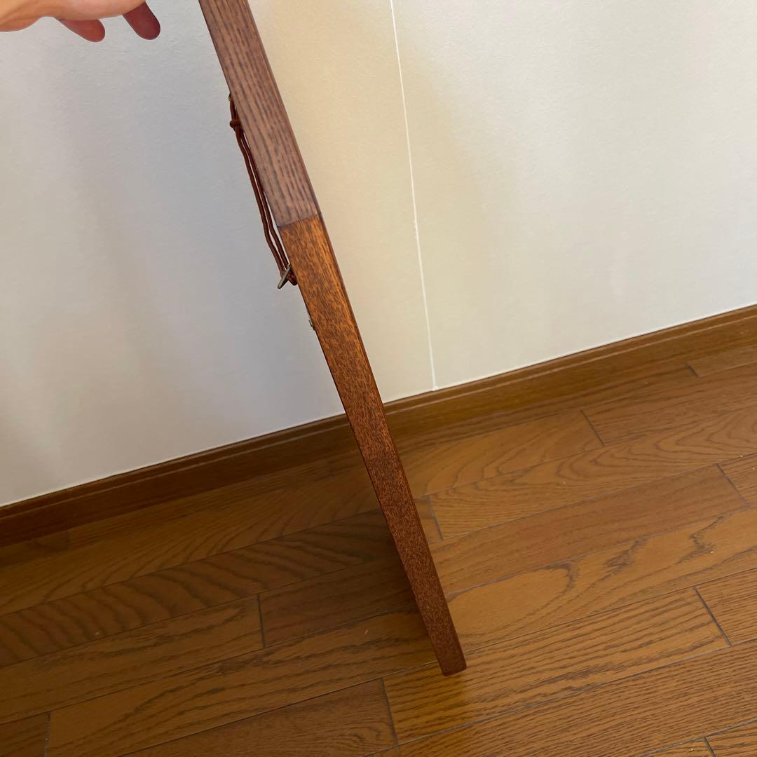 アンティーク 木製 八角形ミラー