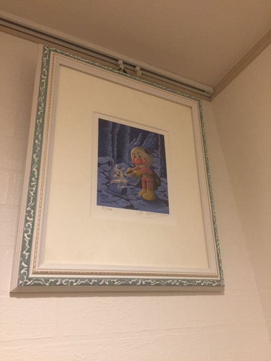 絵画    ジグリー    版画    アンパンマン   顔をあげるアンパンマン