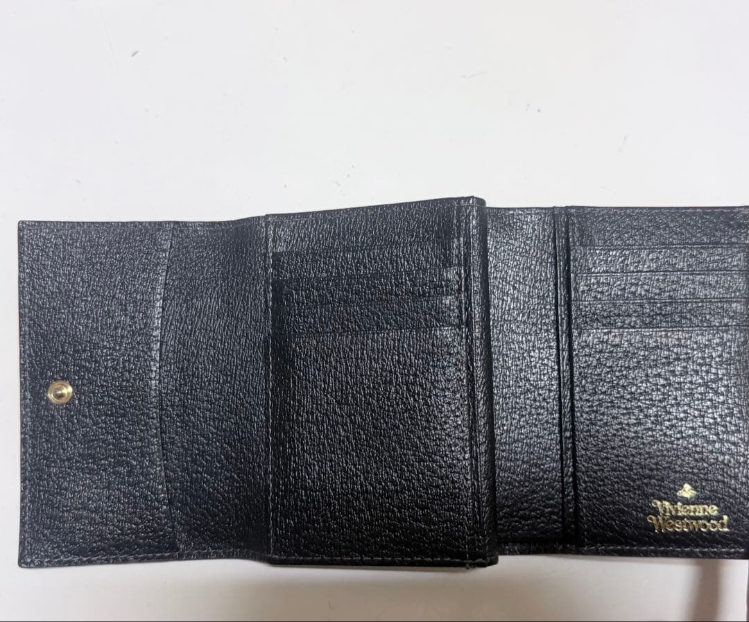 Vivienne Westwood レザー二つ折り財布 ブラック