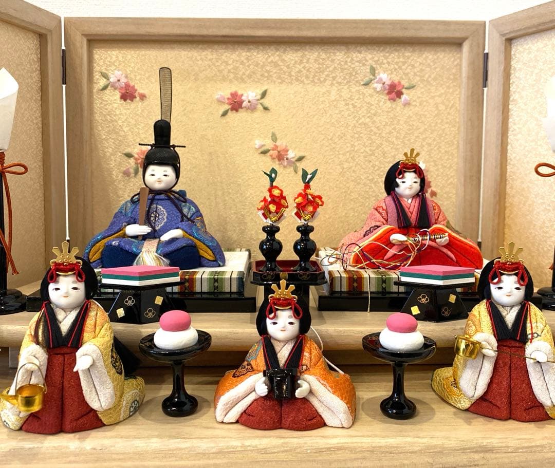 雛人形 5人飾り 2段 コンパクト ひな飾り