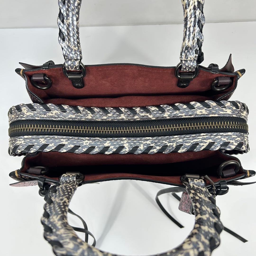 バッグ Rare Coach Rogue 25 Python Leather Bag