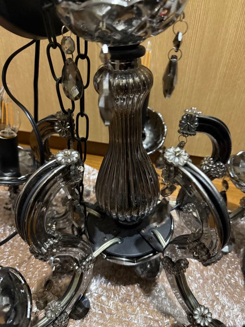 クリスタルシャンデリア 5灯 電球付き