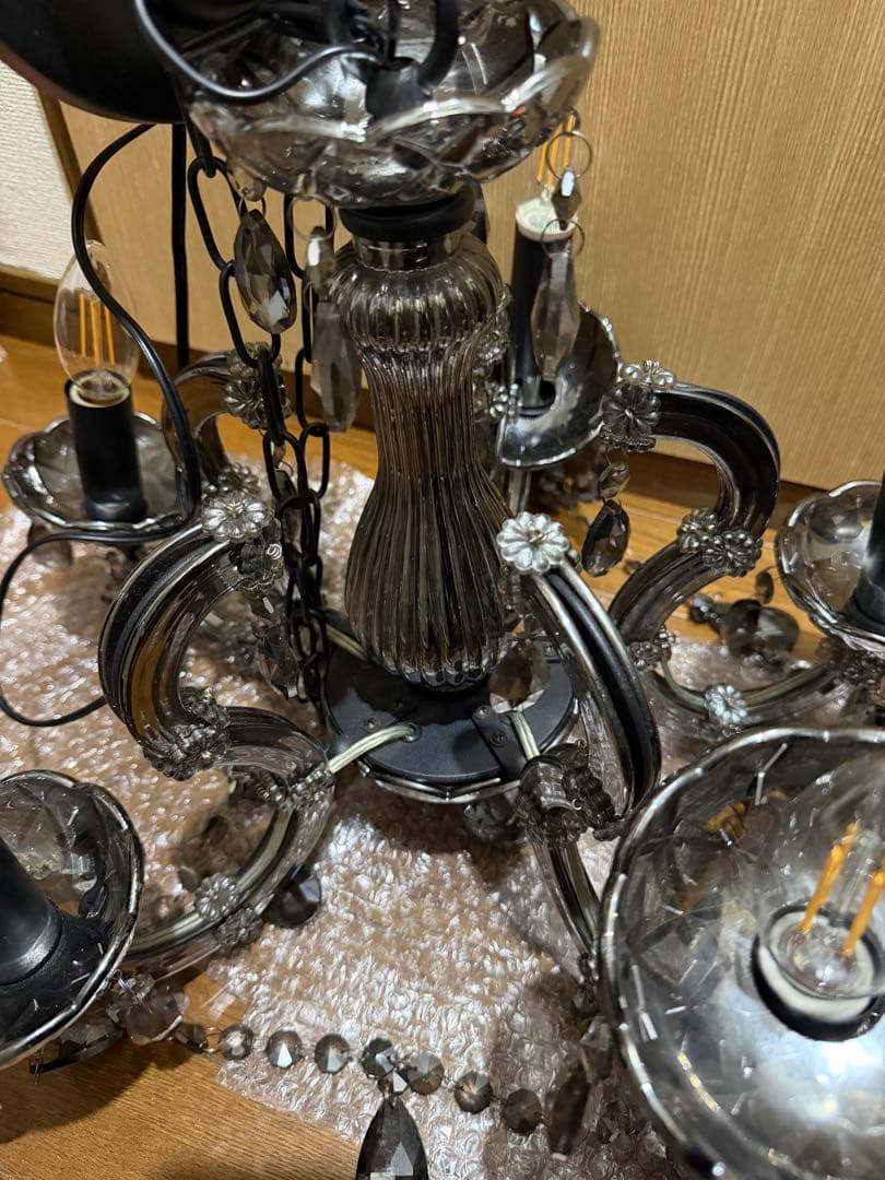 クリスタルシャンデリア 5灯 電球付き
