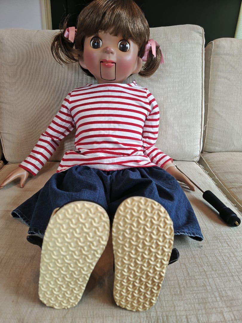 あすなろ腹話術人形男の子と女の子のかつら付き