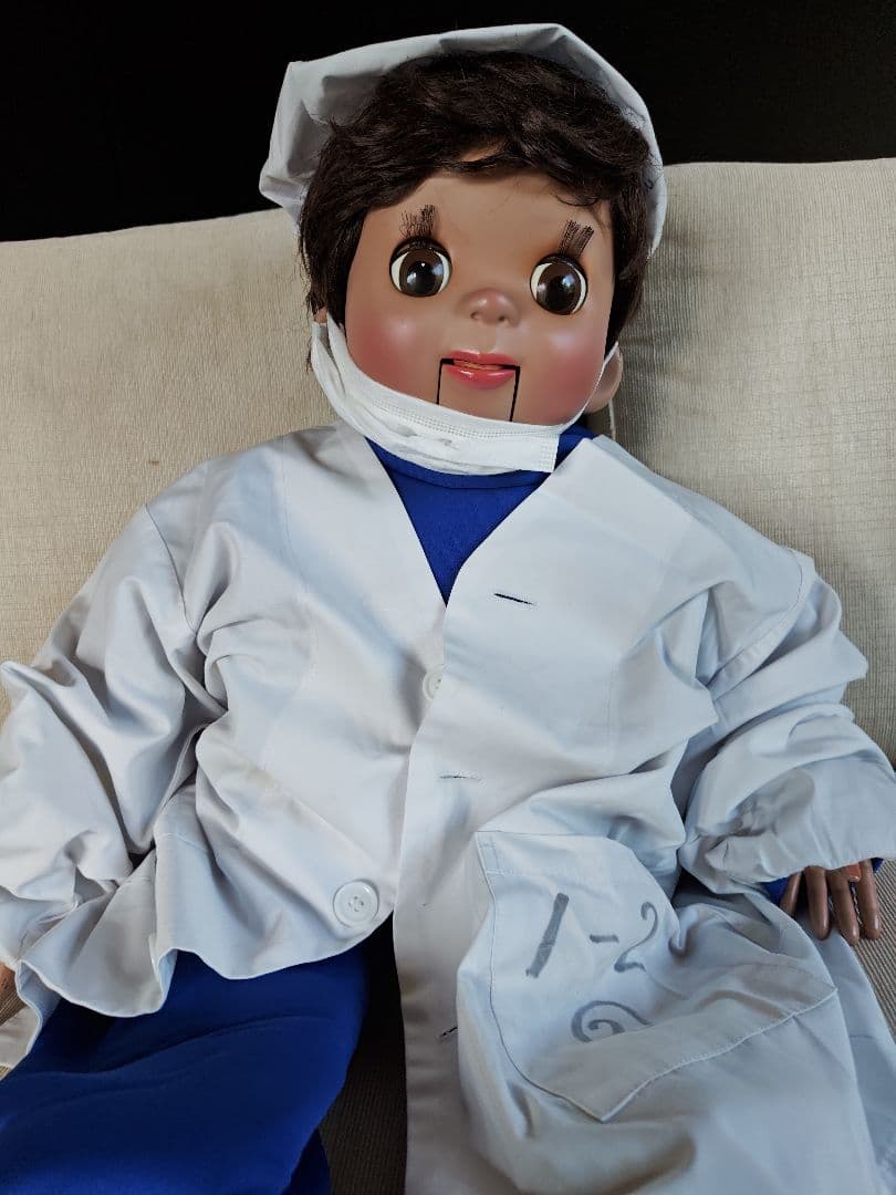 あすなろ腹話術人形男の子と女の子のかつら付き