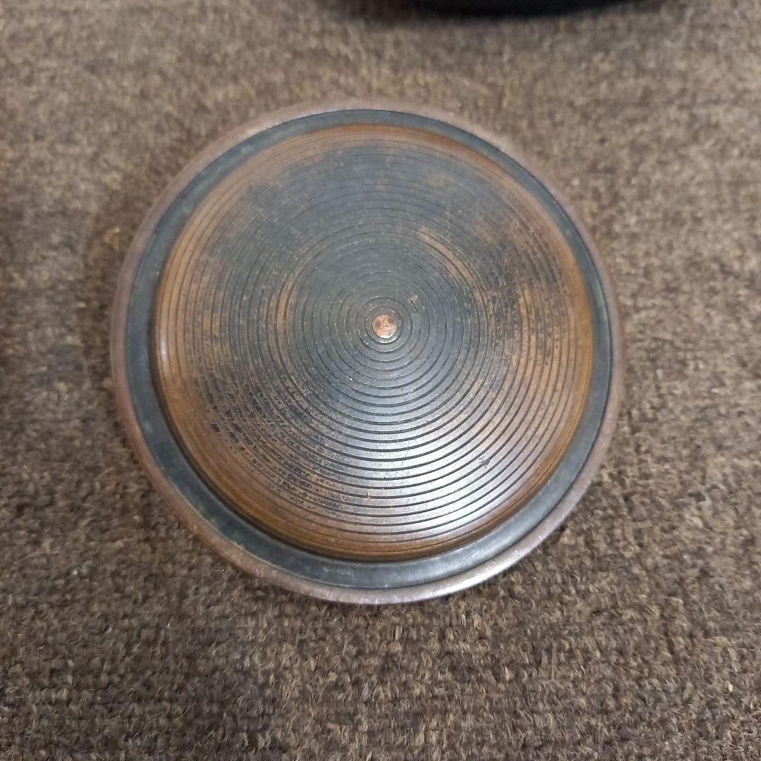 鉄製 六角形 茶釜 銅製蓋付き 時代物