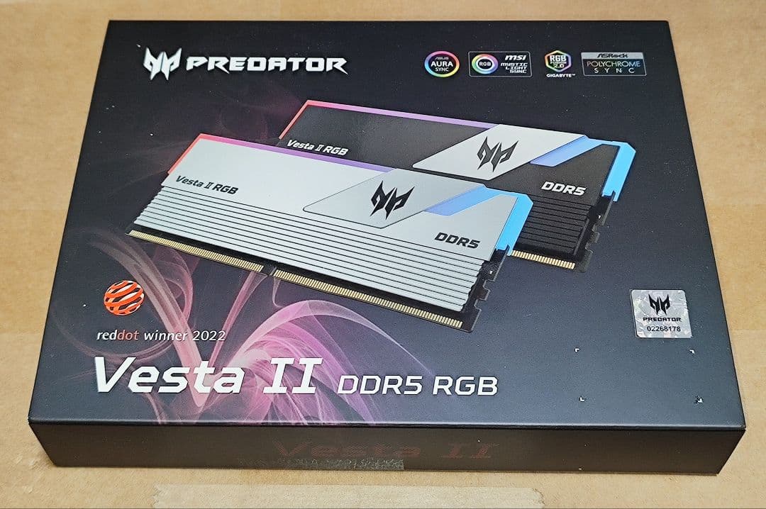 メモリー Predator Vesta II DDR5 32GB 6800MHz RGB