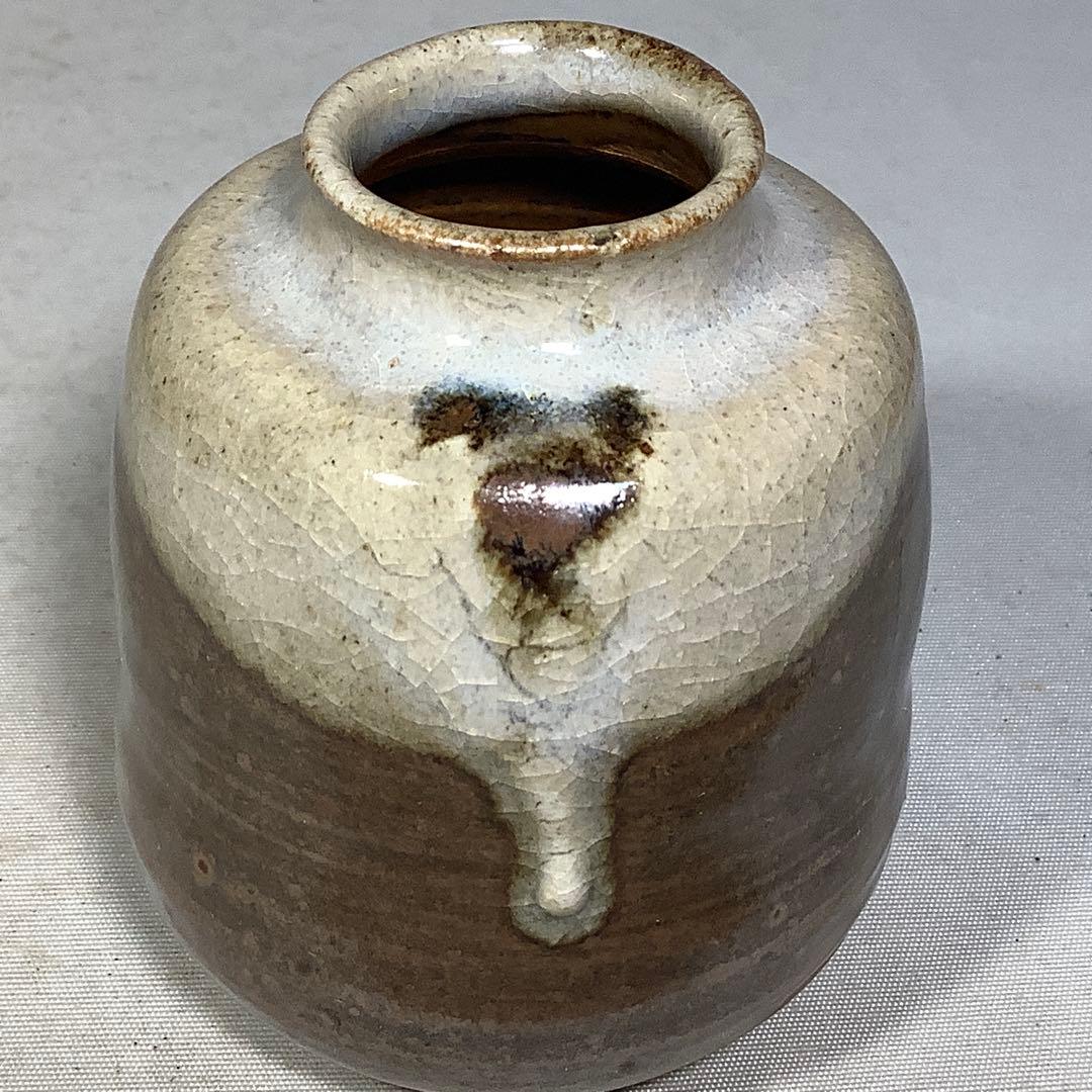 萩焼　茶入　吉田仙萩　茶道具　有栖川鹿文