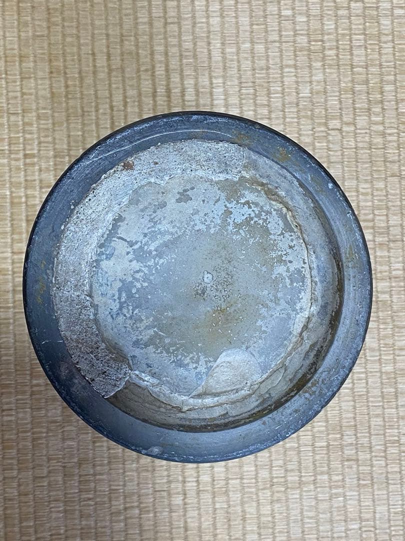 ⭐️明治時代 貼花 鬼面 鷹 翔雀文様 筒形壺 瓶 一点物 置物飾り 骨董品