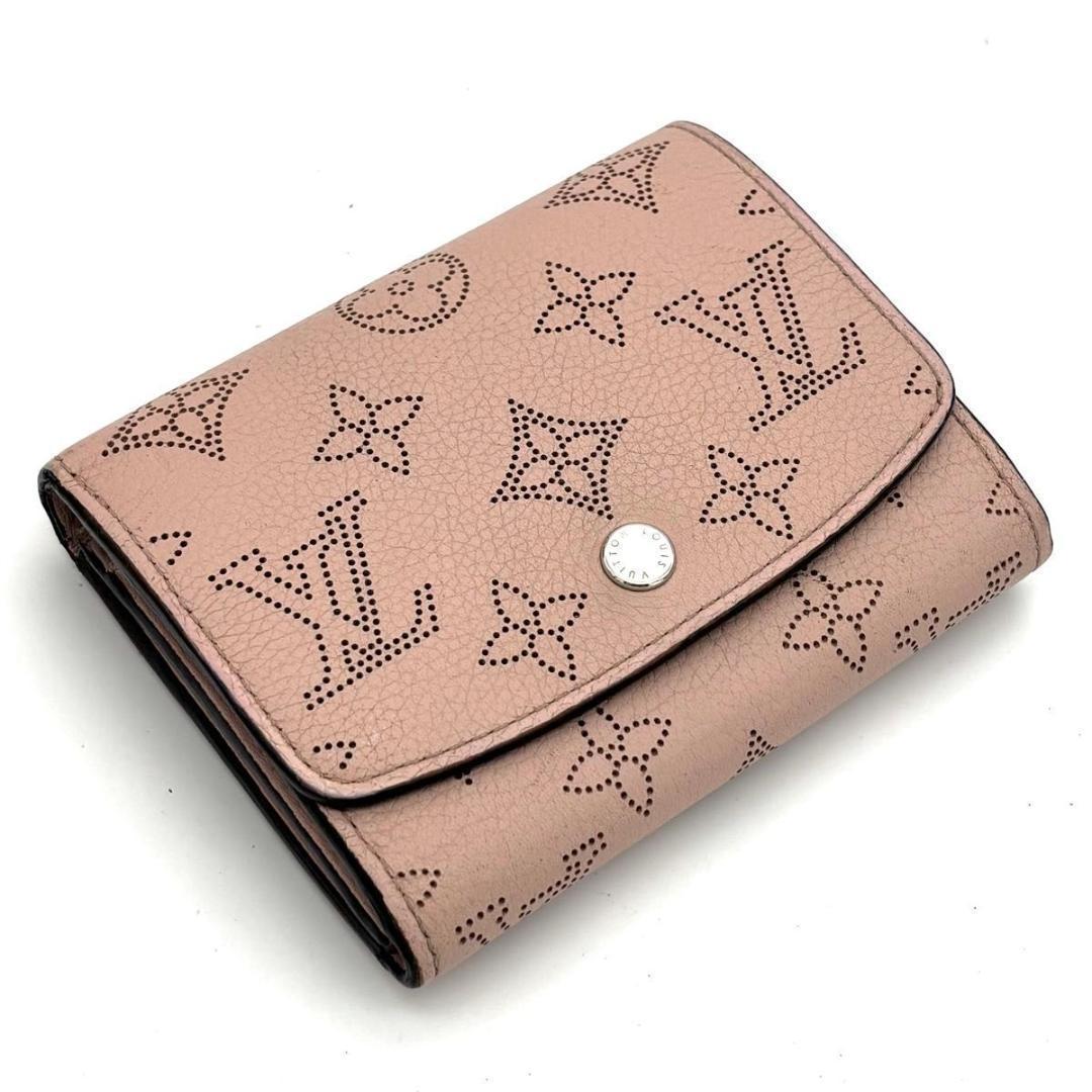 ルイヴィトン マヒナ ポルトフォイユ イリス コンパクト ピンク 二つ折り財布