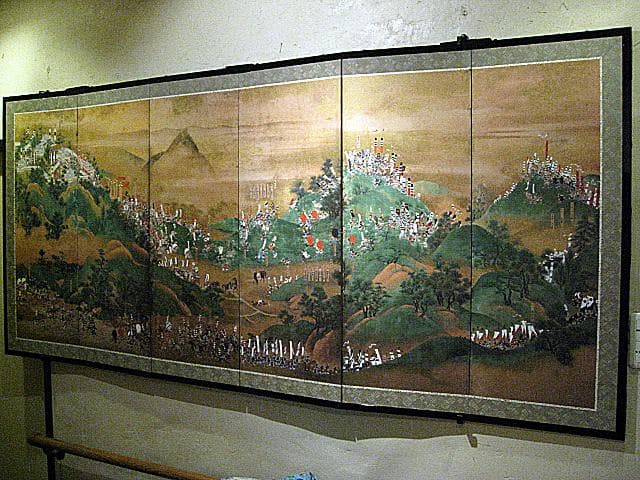 #希少 #レア #NHK #賤ヶ岳合戦図屏風 #複製画 #一隻 #大河鎧兜日本刀