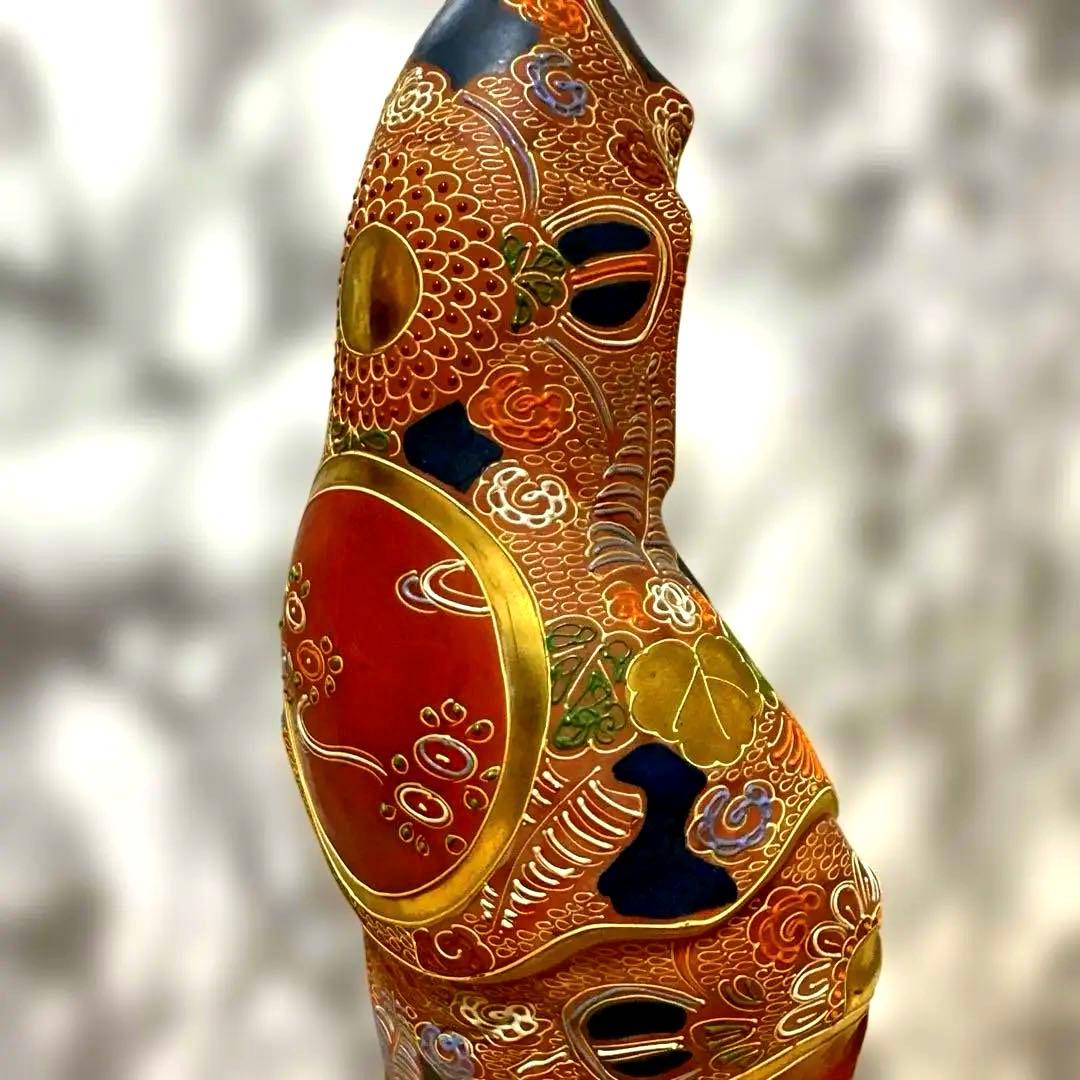 九谷焼　観音菩薩　金彩　骨董品　美術置物　仏像　期間限定値引き