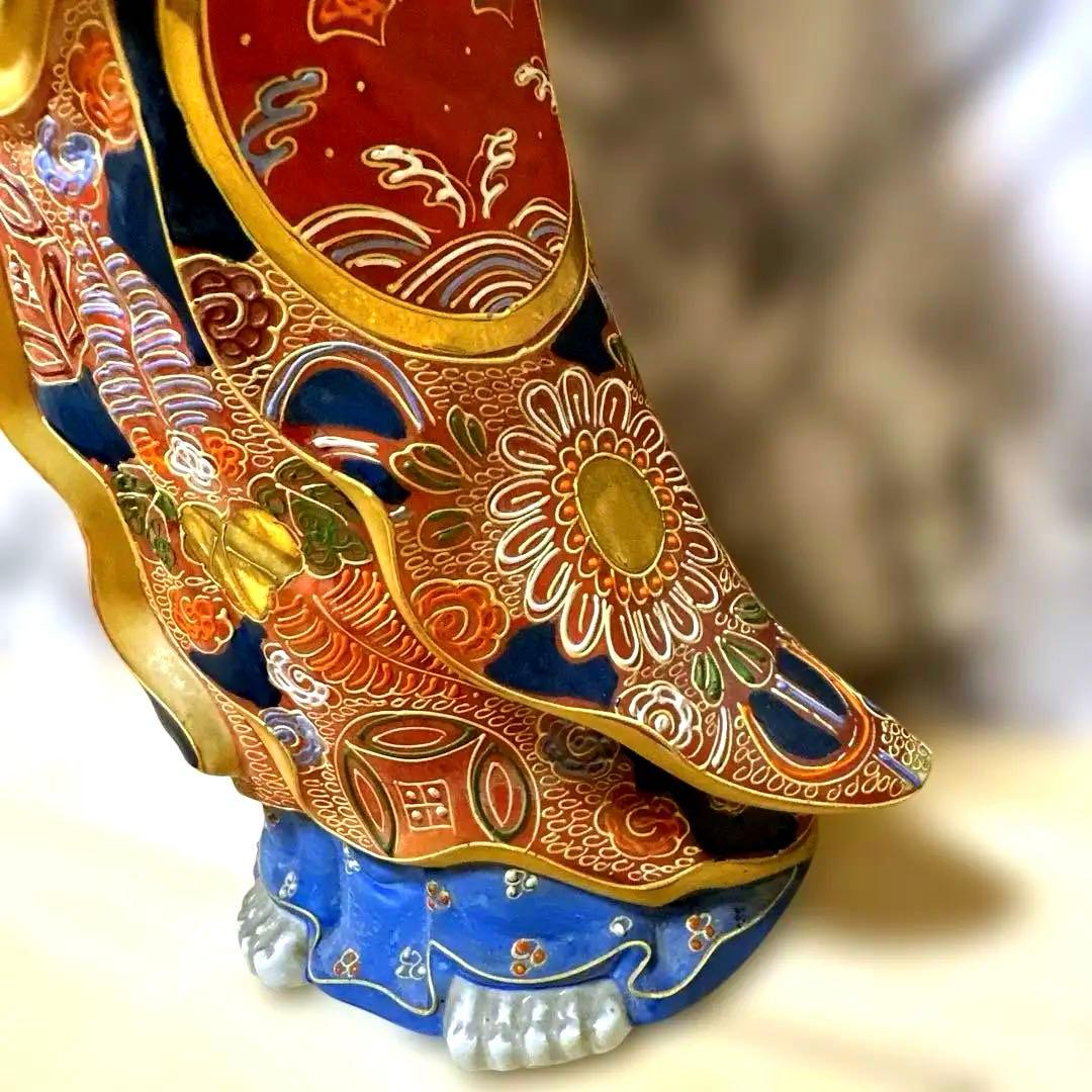 九谷焼　観音菩薩　金彩　骨董品　美術置物　仏像　期間限定値引き