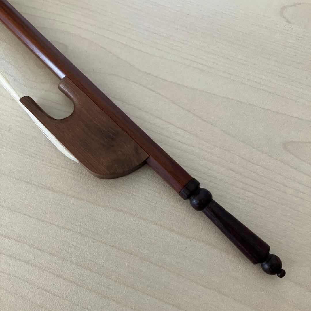 ロングスクリュー　バロックバイオリン弓　アフリカンブラックウッド　ビオラダモーレ