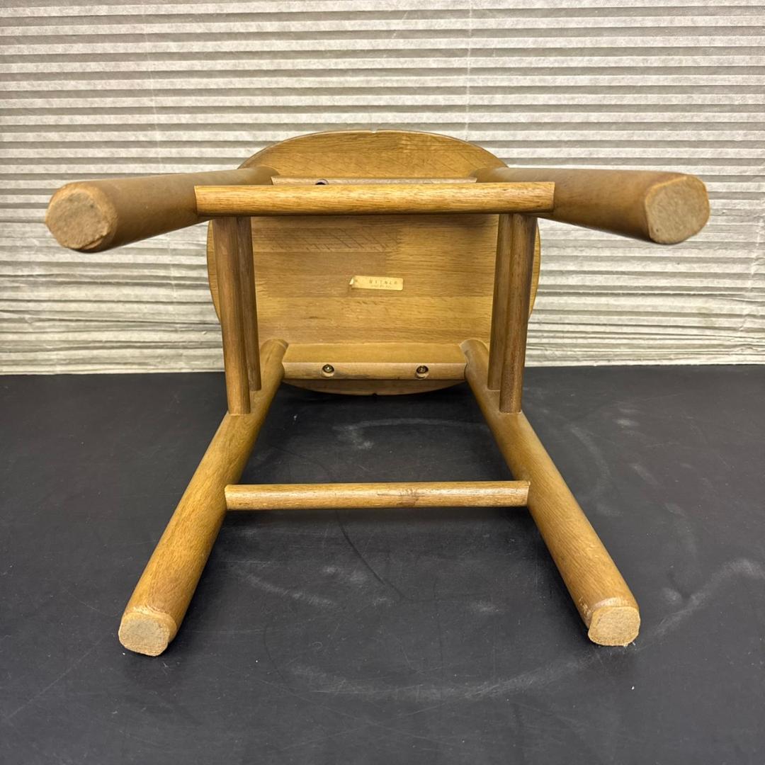 ☆カリモク家具　木製スツール　廃盤モデル　丸イス　刈谷木工　1997年製