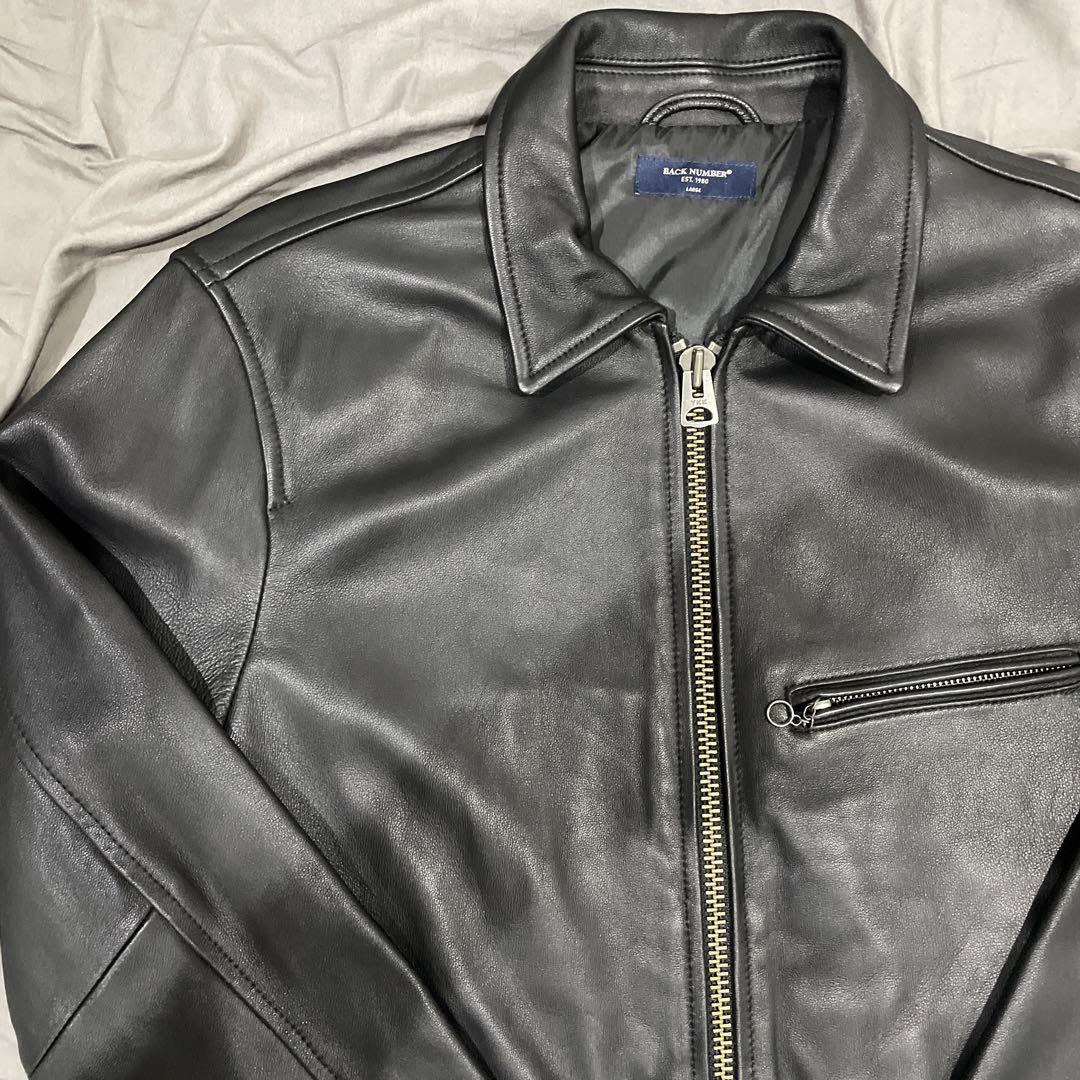 バックナンバー　レザージャケット 羊革 ブラック　シングルライダース　コーチ