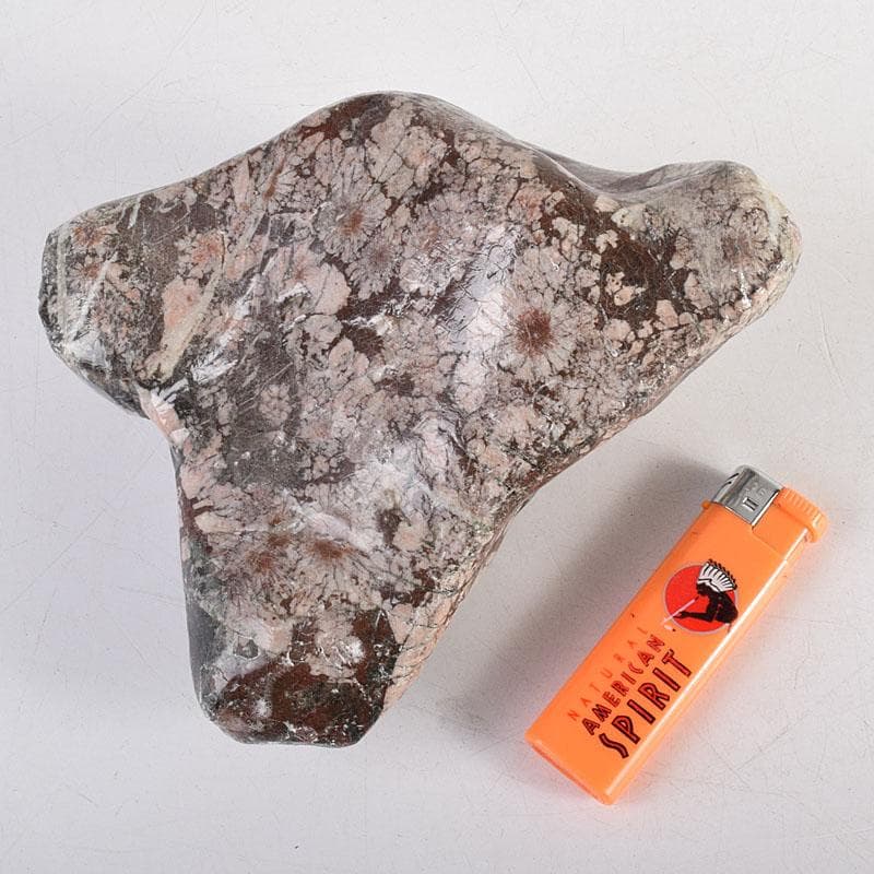 天然石　鑑賞石　菊花石　置物　重さ約1423g　V R8540