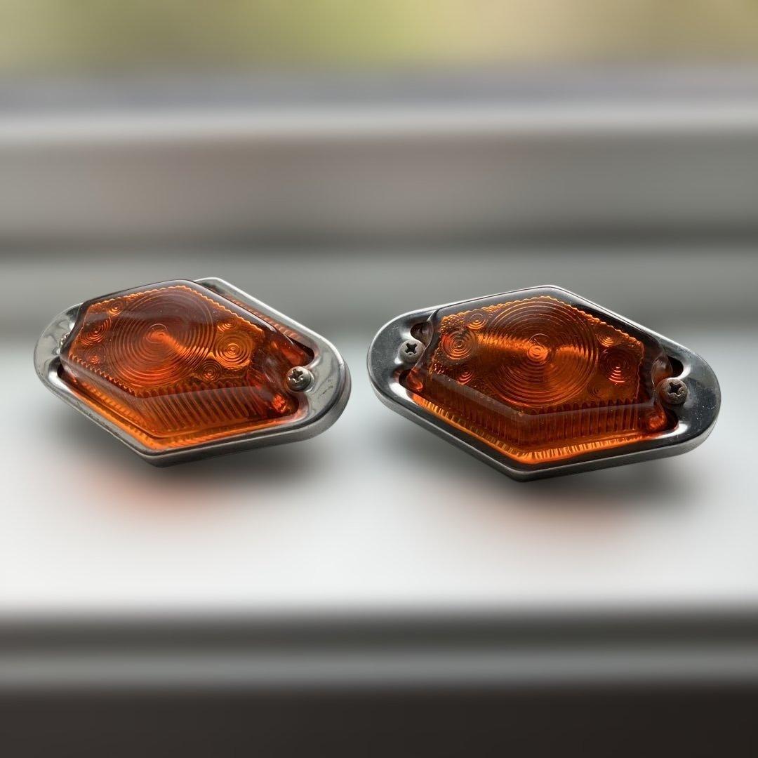 オリモ　菱型マーカー　橙2個セット　デコトラ　レトロ