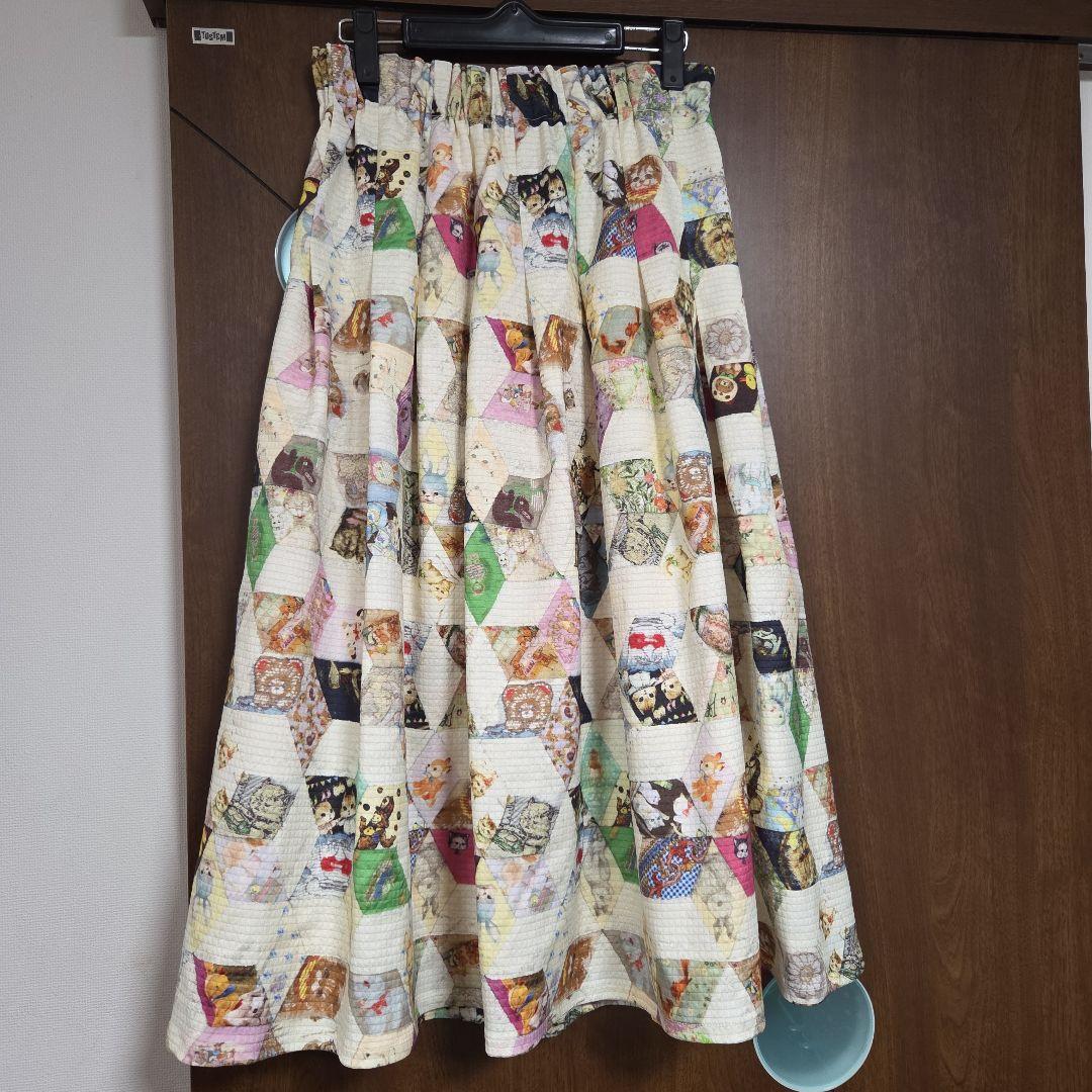 yukiemon 　パッチワーク　テキスタイル　スカート　M