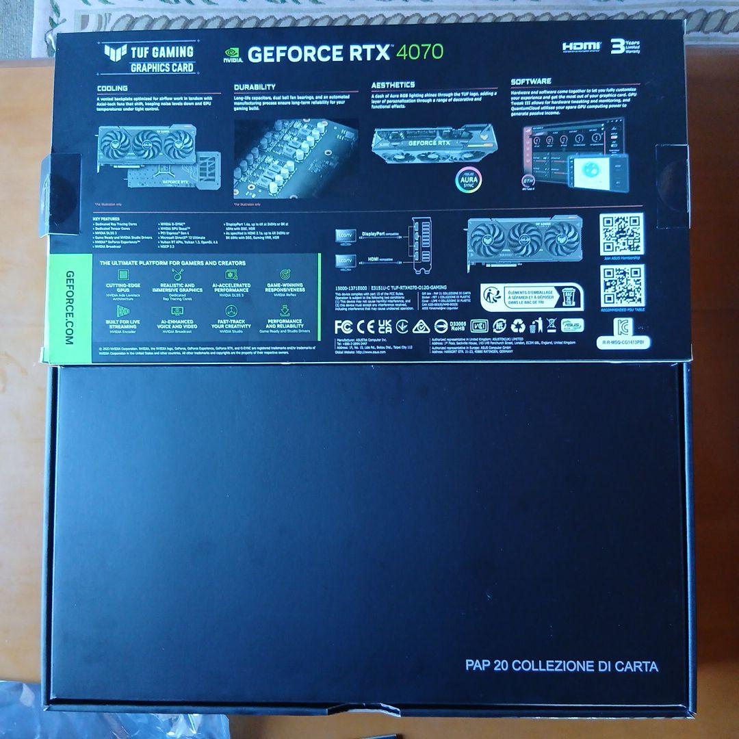 グラフィックボード・グラボ・ビデオカード ASUS TUF Gaming GeForce RTX 4070 OC 12GB