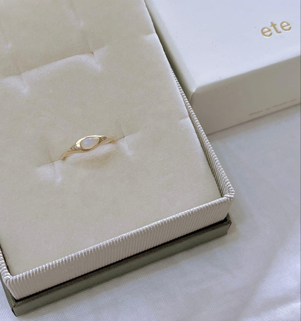 ete K18YG オパール ダイヤ リング #11