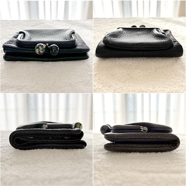 未使用 イアパピヨネ がま口 二つ折り 財布 sampoコラボ