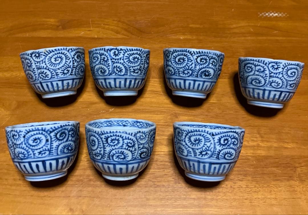 蛸唐草模様　蕎麦猪口　骨董品　アンティーク