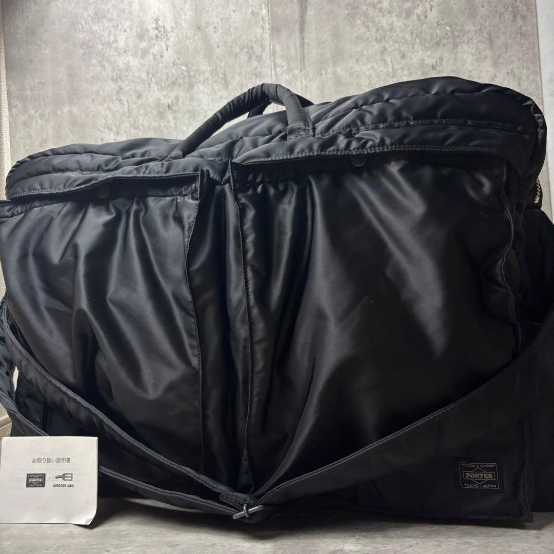 極美品✨PORTER タンカー　ボストン　2way 特大　XL ショルダー 黒
