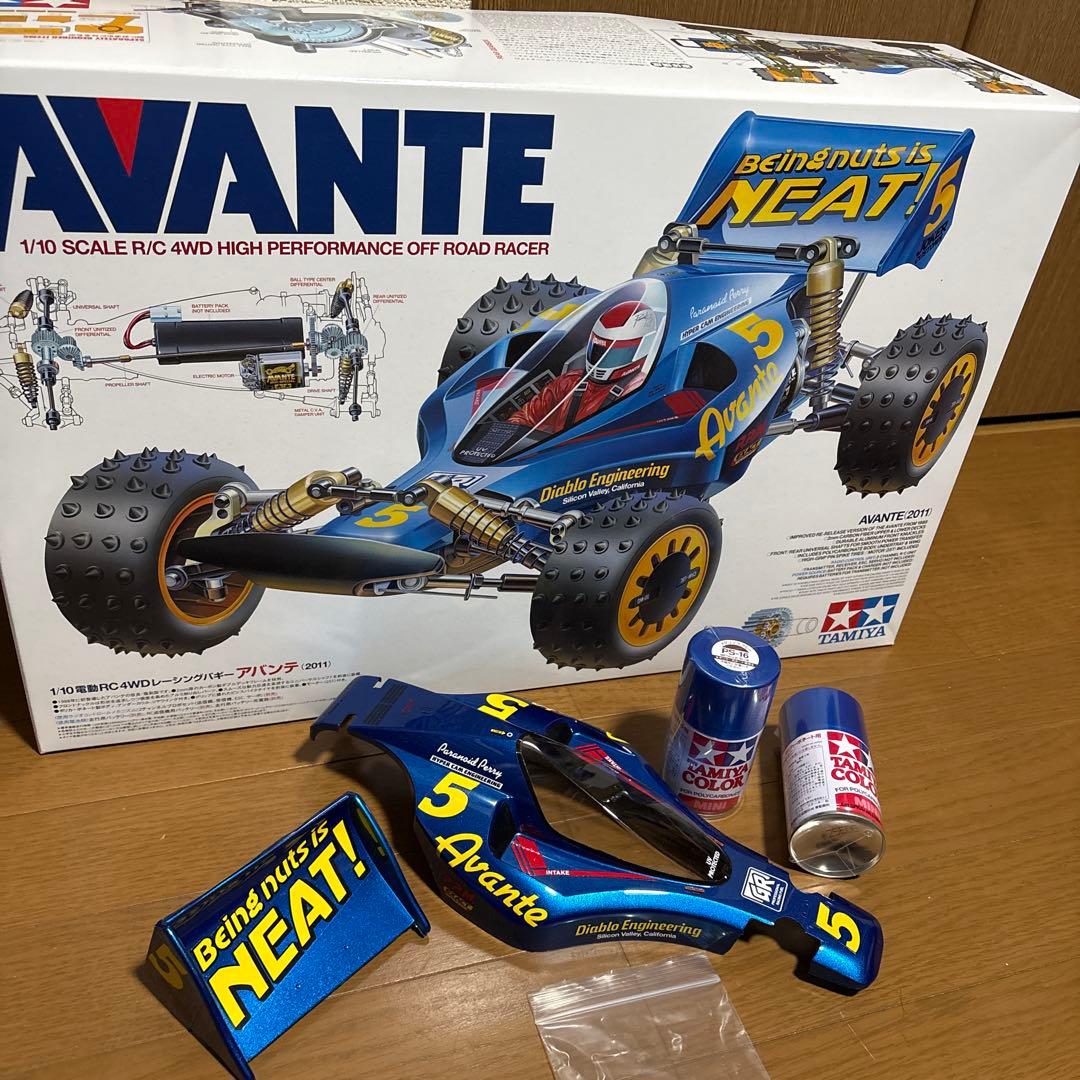 Tamiya Avante 2011 1/10 RCカー　完成ボディ　未使用付き