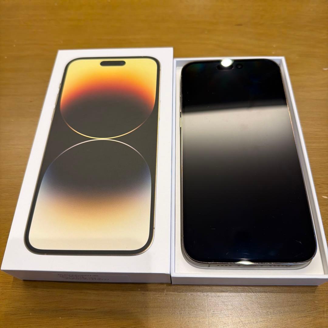【美品】Apple iPhone 14 Pro Maxゴールド 本体　128G