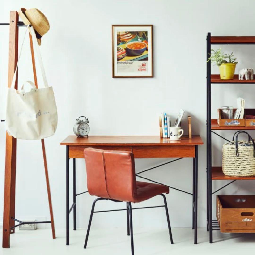 3/23まで nikoand ニコアンド デスク 机 ブラウン 木目 引き出し