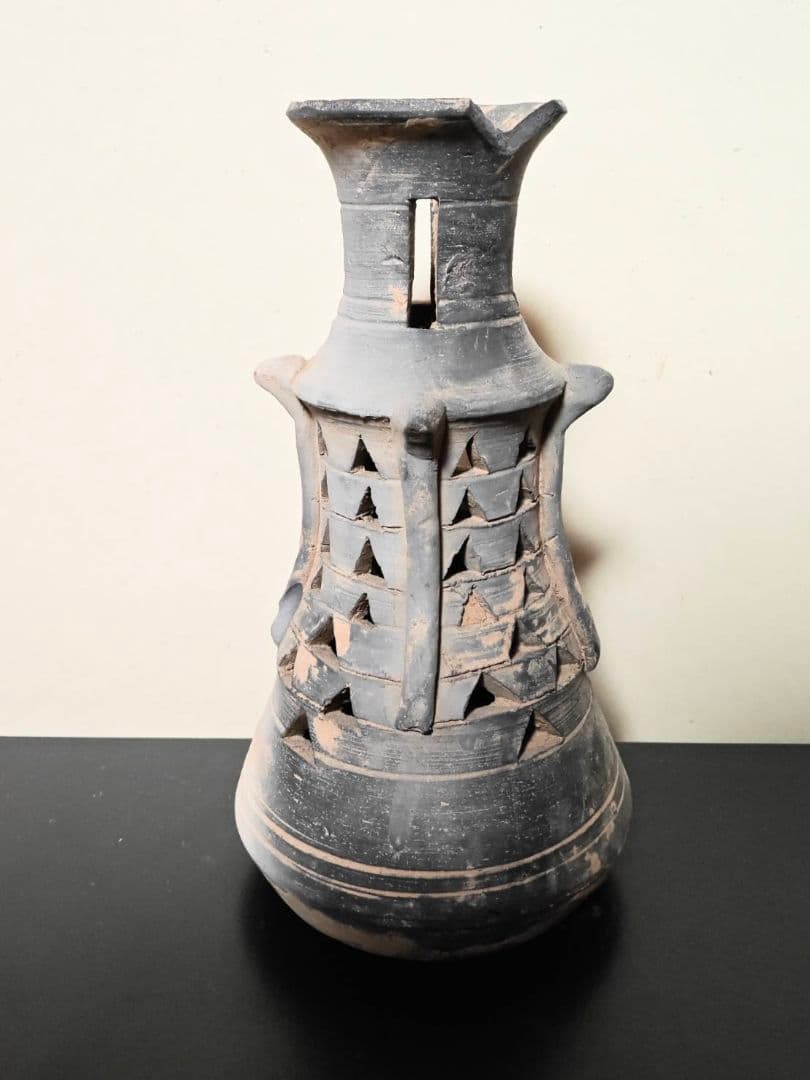 須恵器器台　古墳時代　考古発掘品　出土品　古代美術　稀少品　珍品