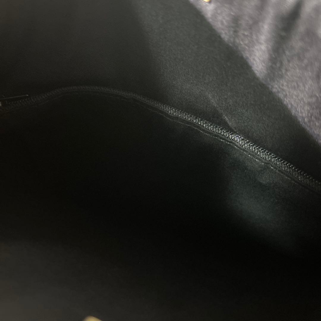 未使用　極美品　印傳屋　インデンヤ　巾着　ハンドバック　着物　黒　ブラック　大き